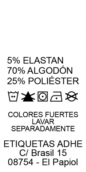 Etiqueta de instrucciones de lavado - ETIQUETAS ADHESIVAS